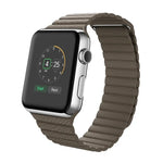 สายรัดข้อมือหนัง PU แบบล็อกแม่เหล็กสำหรับ Apple Watch 42mm
