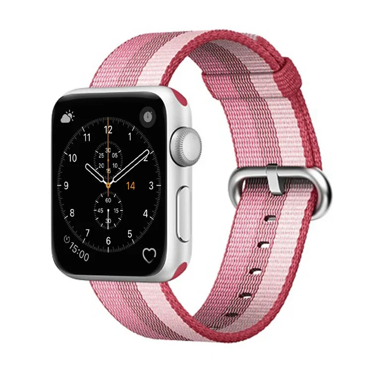 สายรัดข้อมือไนลอนทอแบบมีลายสำหรับ Apple Watch 42mm, สำหรับ Apple Watch 42mm