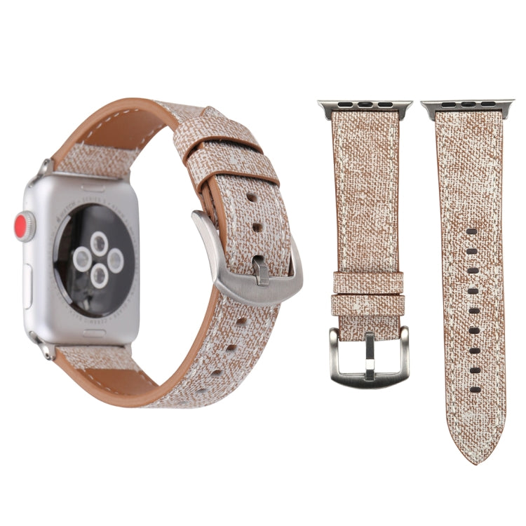 สำหรับ Apple Watch Series 10 ขนาด 42 มม. / 9&8&7 ขนาด 41 มม. / SE 3&SE 2&6&SE&5&4 ขนาด 40 มม. / 3&2&1 ขนาด 38 มม. สายนาฬิกาหนังแท้ลายคาวบอยแฟชั่นเรียบง่าย ขนาด 38 มม.