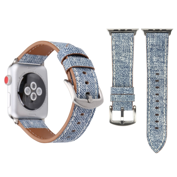 สำหรับ Apple Watch Series 10 ขนาด 42 มม. / 9&8&7 ขนาด 41 มม. / SE 3&SE 2&6&SE&5&4 ขนาด 40 มม. / 3&2&1 ขนาด 38 มม. สายนาฬิกาหนังแท้ลายคาวบอยแฟชั่นเรียบง่าย ขนาด 38 มม.