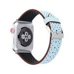 สายรัดนาฬิกาหนังแท้ลายรูแบบแฟชั่นเรียบง่าย สำหรับ Apple Watch Ultra 49 มม. & Watch Ultra 2 49 มม. / Series 10 46 มม. / 9&8&7 45 มม. / SE 3&SE 2&6&SE&5&4 44 มม. / 3&2&1 42 มม., 42 มม.