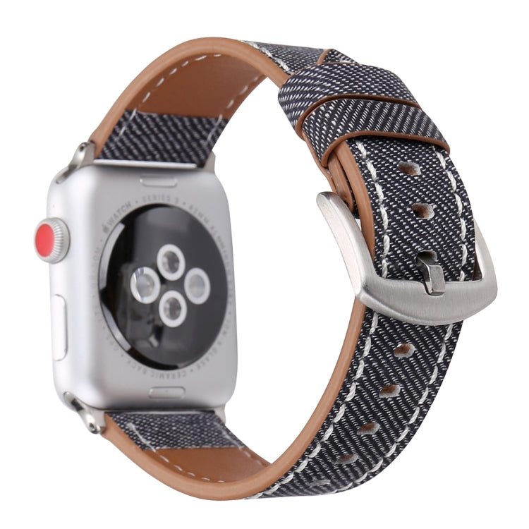 สำหรับสายหนังแท้ลายคาวบอยแฟชั่นเรียบง่าย Apple Watch Ultra 49 มม. & Watch Ultra 2 49 มม. / Series 10 46 มม. / 9&8&7 45 มม. / SE 3&SE 2&6&SE&5&4 44 มม. / 3&2&1 42 มม., ขนาด 42 มม.