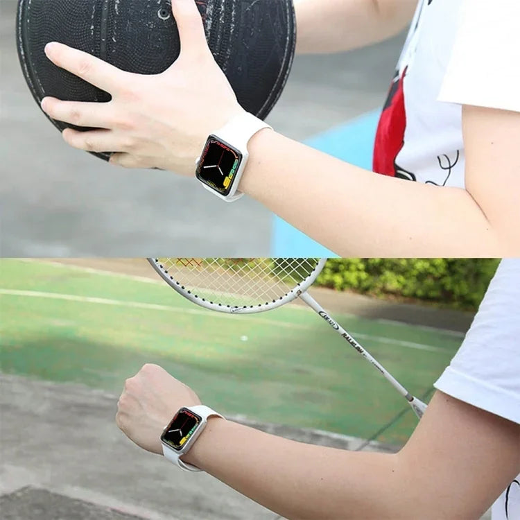 สายซิลิโคนสำหรับ Apple Watch Series 7 41mm / 6 & SE & 5 & 4 40mm / 3 & 2 & 1 38mm, สำหรับ Apple Watch Series 7 41mm / 6 & SE & 5 & 4 40mm / 3 & 2 & 1 38mm