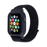 สายรัดนาฬิกาไนลอนพร้อมตะขอและห่วงสำหรับ Apple Watch Ultra 49 มม. / Series 8&7 45 มม. / SE 2&6&SE&5&4 44 มม. / 3&2&1 42 มม.