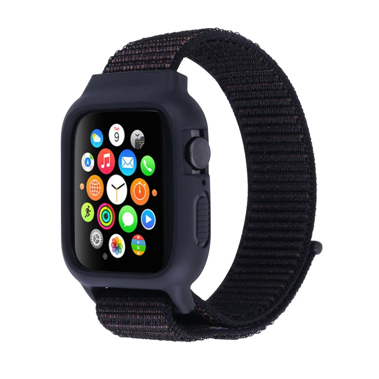 สายรัดนาฬิกาไนลอนพร้อมตะขอและห่วงสำหรับ Apple Watch Ultra 49 มม. / Series 8&7 45 มม. / SE 2&6&SE&5&4 44 มม. / 3&2&1 42 มม.
