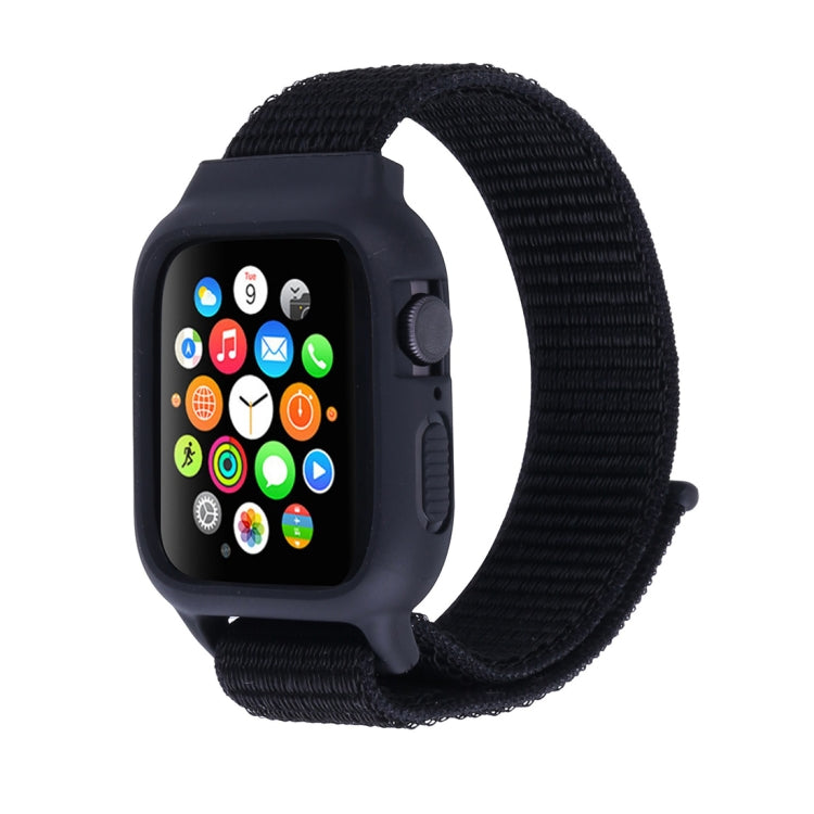 สายรัดนาฬิกาไนลอนพร้อมตะขอและห่วงสำหรับ Apple Watch Ultra 49 มม. / Series 8&7 45 มม. / SE 2&6&SE&5&4 44 มม. / 3&2&1 42 มม.