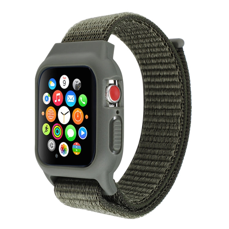 สายรัดนาฬิกาไนลอนพร้อมตะขอและห่วงสำหรับ Apple Watch Ultra 49 มม. / Series 8&7 45 มม. / SE 2&6&SE&5&4 44 มม. / 3&2&1 42 มม.