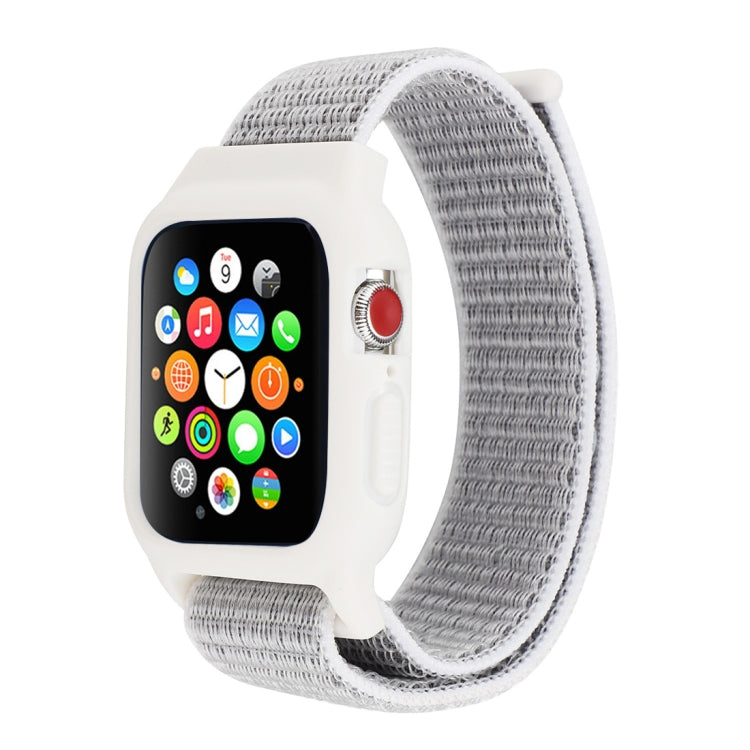 สายรัดนาฬิกาไนลอนพร้อมตะขอและห่วงสำหรับ Apple Watch Ultra 49 มม. / Series 8&7 45 มม. / SE 2&6&SE&5&4 44 มม. / 3&2&1 42 มม.