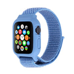 สายรัดนาฬิกาไนลอนพร้อมตะขอและห่วงสำหรับ Apple Watch Ultra 49 มม. / Series 8&7 45 มม. / SE 2&6&SE&5&4 44 มม. / 3&2&1 42 มม.