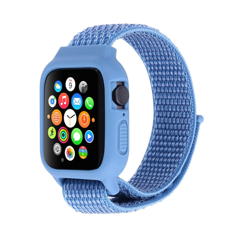 สายรัดนาฬิกาไนลอนพร้อมตะขอและห่วงสำหรับ Apple Watch Ultra 49 มม. / Series 8&7 45 มม. / SE 2&6&SE&5&4 44 มม. / 3&2&1 42 มม.
