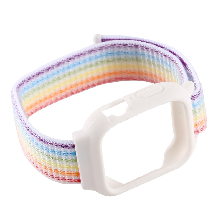 สายรัดนาฬิกาไนลอนพร้อมตะขอและห่วงสำหรับ Apple Watch Ultra 49 มม. / Series 8&7 45 มม. / SE 2&6&SE&5&4 44 มม. / 3&2&1 42 มม.