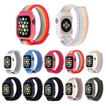 สายรัดนาฬิกาไนลอนพร้อมตะขอและห่วงสำหรับ Apple Watch Ultra 49 มม. / Series 8&7 45 มม. / SE 2&6&SE&5&4 44 มม. / 3&2&1 42 มม.