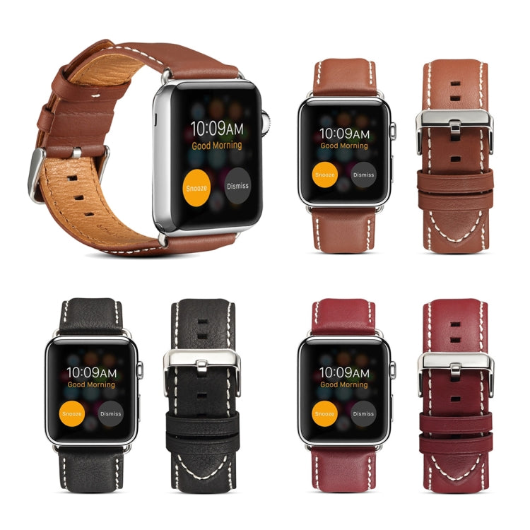 สายรัดนาฬิกาหนังรถยนต์หรูหราสไตล์รักษ์โลก Denior สำหรับ Apple Watch Ultra 49 มม. & Watch Ultra 2 49 มม. / Series 10 46 มม. / 9&8&7 45 มม. / SE 3&SE 2&6&SE&5&4 44 มม. / 3&2&1 42 มม.