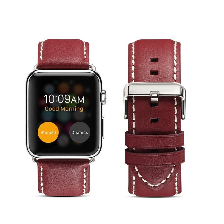 สายหนังนาฬิการถยนต์หรูหราสิ่งแวดล้อม Denior สำหรับ Apple Watch Series 10 ขนาด 42 มม. / 9&8&7 41 มม. / SE 3&SE 2&6&SE&5&4 40 มม. / 3&2&1 38 มม.
