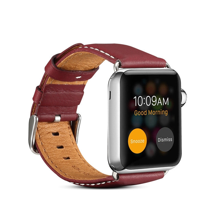 สายหนังนาฬิการถยนต์หรูหราสิ่งแวดล้อม Denior สำหรับ Apple Watch Series 10 ขนาด 42 มม. / 9&8&7 41 มม. / SE 3&SE 2&6&SE&5&4 40 มม. / 3&2&1 38 มม.