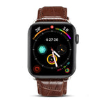 สายนาฬิกาหนังวัวลายจระเข้ Denior สำหรับ Apple Watch Ultra 49 มม. & Watch Ultra 2 49 มม. / Series 10 46 มม. / 9&8&7 45 มม. / SE 3&SE 2&6&SE&5&4 44 มม. / 3&2&1 42 มม.