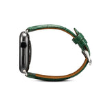 สายรัดนาฬิกาหนังวัวลายจระเข้ Denior สำหรับ Apple Watch Series 10 ขนาด 42 มม. / 9&8&7 ขนาด 41 มม. / SE 3&SE 2&6&SE&5&4 ขนาด 40 มม. / 3&2&1 ขนาด 38 มม.