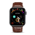 สายรัดนาฬิกาหนังวัวลายจระเข้ Denior สำหรับ Apple Watch Series 10 ขนาด 42 มม. / 9&8&7 ขนาด 41 มม. / SE 3&SE 2&6&SE&5&4 ขนาด 40 มม. / 3&2&1 ขนาด 38 มม.