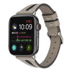 สายหนังรูปตัววีเรียบง่ายสำหรับ Apple Watch Ultra 49มม. และ Watch Ultra 2 49มม. / Series 10 46มม. / 9&8&7 45มม. / SE 3&SE 2&6&SE&5&4 44มม. / 3&2&1 42มม.