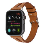 สายหนังรูปตัววีเรียบง่ายสำหรับ Apple Watch Ultra 49มม. และ Watch Ultra 2 49มม. / Series 10 46มม. / 9&8&7 45มม. / SE 3&SE 2&6&SE&5&4 44มม. / 3&2&1 42มม.
