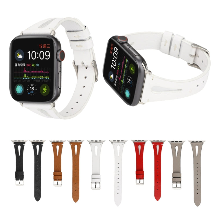 สายหนังรูปตัววีเรียบง่ายสำหรับ Apple Watch Ultra 49มม. และ Watch Ultra 2 49มม. / Series 10 46มม. / 9&8&7 45มม. / SE 3&SE 2&6&SE&5&4 44มม. / 3&2&1 42มม.