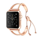 สายรัดนาฬิกาโลหะรูปตัว V พร้อมหัวเข็มขัดสแตนเลสสำหรับ Apple Watch Series 10 42 มม. / 9&8&7 41 มม. / SE 3&SE 2&6&SE&5&4 40 มม. / 3&2&1 38 มม.