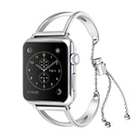 สายรัดนาฬิกาโลหะรูปตัว V พร้อมหัวเข็มขัดสแตนเลสสำหรับ Apple Watch Series 10 42 มม. / 9&8&7 41 มม. / SE 3&SE 2&6&SE&5&4 40 มม. / 3&2&1 38 มม.