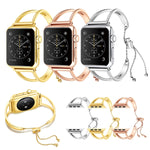 สายรัดนาฬิกาโลหะรูปตัว V พร้อมหัวเข็มขัดสแตนเลสสำหรับ Apple Watch Series 10 42 มม. / 9&8&7 41 มม. / SE 3&SE 2&6&SE&5&4 40 มม. / 3&2&1 38 มม.