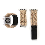 สายนาฬิกาหนังแท้ Magic Paste พร้อมเชือกไนลอนและหัวเข็มขัดสแตนเลสสำหรับ Apple Watch Series 10 ขนาด 42 มม. / 9&8&7 ขนาด 41 มม. / SE 3&SE 2&6&SE&5&4 ขนาด 40 มม. / 3&2&1 ขนาด 38 มม. / 7 ขนาด 41 มม. / 6&SE&5&4 ขนาด 40 มม. / 3&2&1 ขนาด 38 มม.