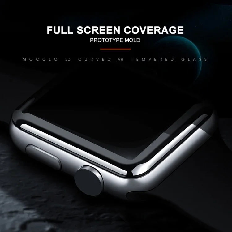 ฟิล์มกระจกนิรภัย mocolo 0.33mm 9H 3D ขอบโค้งเต็มแผ่น สำหรับ Apple Watch Series 6 / 5 / 4 / Watch SE 40mm, สำหรับ Apple Watch Series 6 / 5 / 4 / Watch SE 40mm