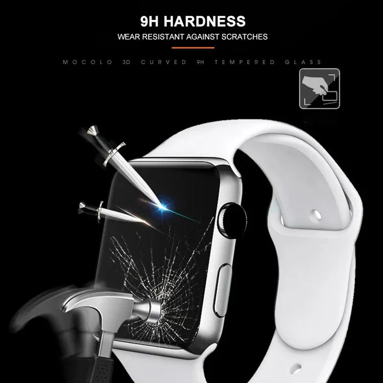 ฟิล์มกระจกนิรภัย mocolo 0.33mm 9H 3D ขอบโค้งเต็มแผ่น สำหรับ Apple Watch Series 6 / 5 / 4 / Watch SE 44mm, สำหรับ Apple Watch Series 6 / 5 / 4 / Watch SE 44mm