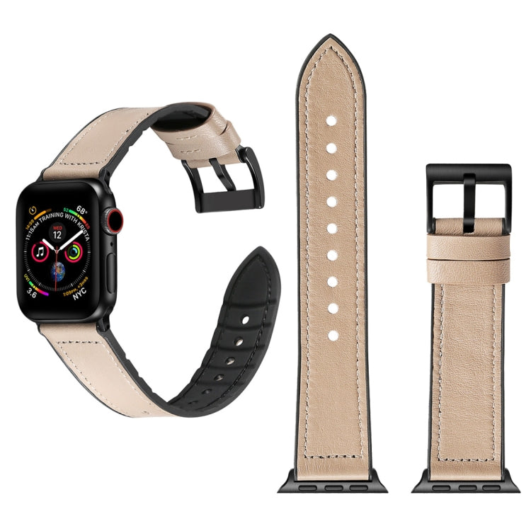 สายรัดนาฬิกา TPU สีเรียบ + สแตนเลส สำหรับ Apple Watch Series 7 45mm / 6 & SE & 5 & 4 44mm / 3 & 2 & 1 42mm, 44mm