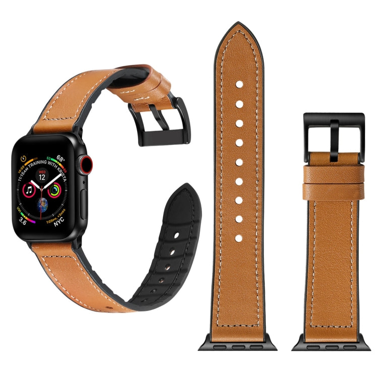 สายรัดนาฬิกา TPU สีเรียบ + สแตนเลส สำหรับ Apple Watch Series 10 42mm / 9&8&7 41mm / SE 3&SE 2&6&SE&5&4 40mm / 3&2&1 38mm, 40mm