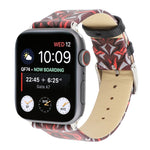 สายรัดนาฬิกาหนังแท้พิมพ์ลายหนามสำหรับ Apple Watch Series 10 42 มม. / 9&8&7 41 มม. / SE 3&SE 2&6&SE&5&4 40 มม. / 3&2&1 38 มม., 40 มม.