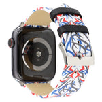 สายรัดนาฬิกาหนังแท้พิมพ์ลายหนามสำหรับ Apple Watch Ultra 49 มม. & Watch Ultra 2 49 มม. / Series 10 46 มม. / 9&8&7 45 มม. / SE 3&SE 2&6&SE&5&4 44 มม. / 3&2&1 42 มม., 44 มม.