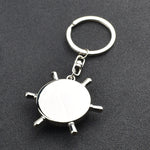 Creative Rudder Compass Style Keychain, Rudder Compass