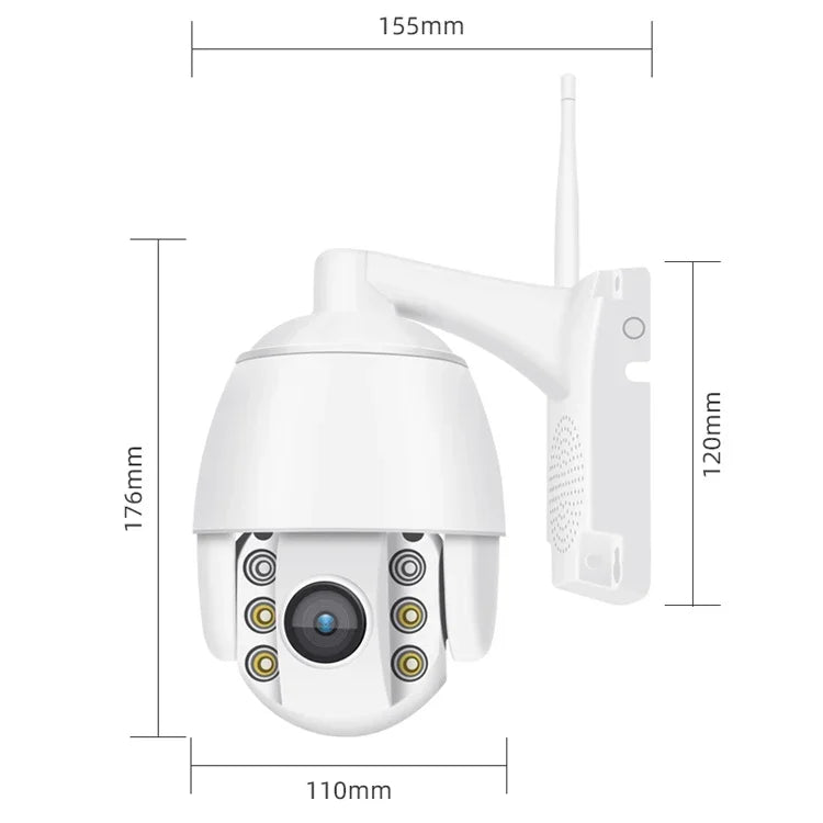 QX2 กล้องอัจฉริยะ WiFi 1080P HD 360 องศา พาโนรามา กลางวันและกลางคืน สีเต็มรูปแบบ กันน้ำ IP66 รองรับการตรวจจับการเคลื่อนไหว / เสียงสองทาง / การ์ด TF, ปลั๊ก US, รุ่น WiFi