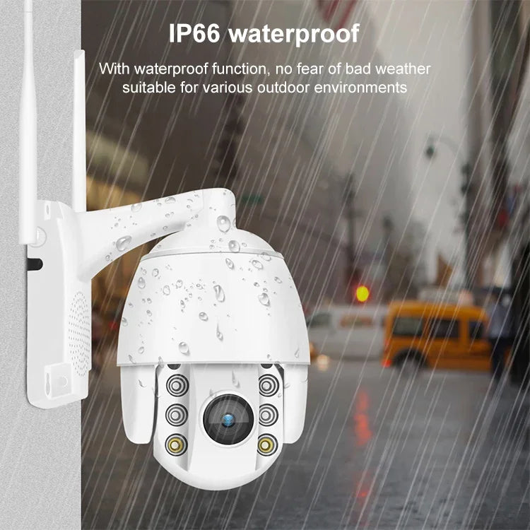 QX2 กล้องอัจฉริยะ WiFi 1080P HD 360 องศา พาโนรามา กลางวันและกลางคืน สีเต็มรูปแบบ กันน้ำ IP66 รองรับการตรวจจับการเคลื่อนไหว / เสียงสองทาง / การ์ด TF, ปลั๊ก US, รุ่น WiFi