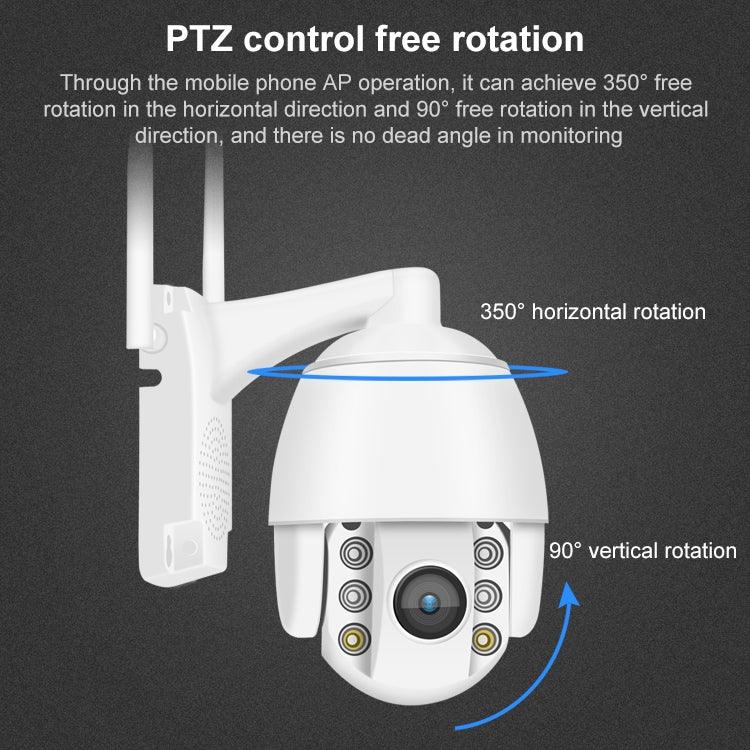 QX2 กล้องอัจฉริยะ WiFi 1080P HD 360 องศา พาโนรามา กลางวันและกลางคืน สีเต็มรูปแบบ กันน้ำ IP66 รองรับการตรวจจับการเคลื่อนไหว / เสียงสองทาง / การ์ด TF, ปลั๊ก US, รุ่น WiFi