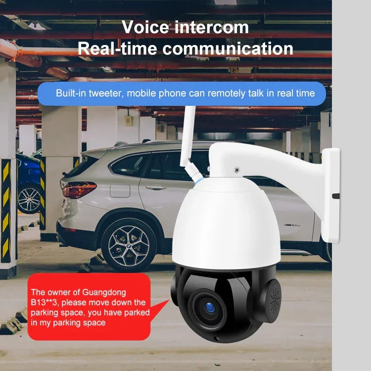 กล้องโดมอัจฉริยะ QX5 ความละเอียด 2 ล้านพิกเซล 1080P HD ซูม 20 เท่า ไร้สาย WiFi รองรับการมองเห็นในที่มืดด้วยอินฟราเรด / ตรวจจับการเคลื่อนไหว / สื่อสารด้วยเสียง / การ์ด TF, ปลั๊ก AU, รุ่น WiFi