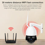 กล้องโดมอัจฉริยะ QX5 ความละเอียด 2 ล้านพิกเซล 1080P HD ซูม 20 เท่า ไร้สาย WiFi รองรับการมองเห็นในที่มืดด้วยอินฟราเรด / ตรวจจับการเคลื่อนไหว / สื่อสารด้วยเสียง / การ์ด TF, ปลั๊ก AU, รุ่น WiFi