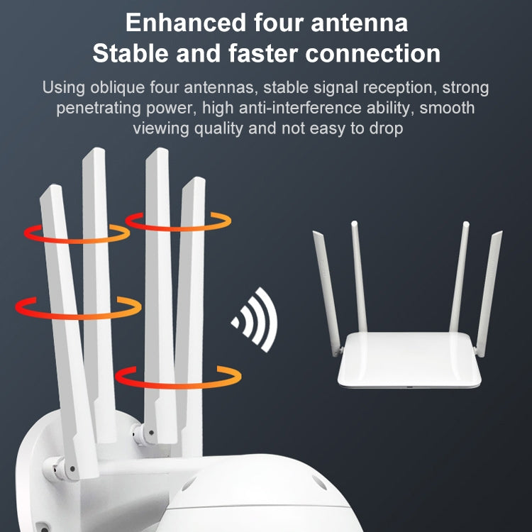 กล้องวงจรปิดโดมกลางแจ้ง QX38 1080P WiFi ความละเอียดสูง, รองรับการมองเห็นในที่มืด & สองทางเสียง & ตรวจจับการเคลื่อนไหว, QX38