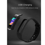 SMA-B3 สายรัดข้อมือสมาร์ทบลูทูธ ฟิตเนส หน้าจอ 0.96 นิ้ว กันน้ำระดับ IP67 รองรับการติดตามกิจกรรม / ตรวจวัดอัตราการเต้นของหัวใจ / ตรวจวัดความดันโลหิต / ถ่ายภาพระยะไกล SMA-B3 สีส้ม, SMA-B3 สีเขียว, SMA-B3 สีน้ำเงิน, SMA-B3 สีดำ