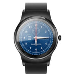 นาฬิกาอัจฉริยะ Bluetooth หน้าจอสัมผัสสีขนาด 1.28 นิ้ว SMA-Round กันน้ำ รองรับการควบคุมด้วยเสียง / ตรวจวัดอัตราการเต้นของหัวใจ / ติดตามการนอนหลับ / กล้อง Bluetooth, ใช้งานได้กับระบบ Android และ iOS, SMA-Round/สายหนังสีส้ม, SMA-Round/สายหนังสีเงิน