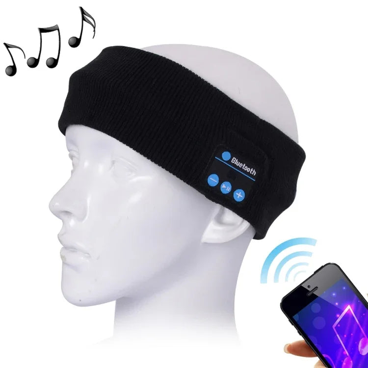 ผ้าคาดหัวกีฬา Bluetooth แบบไร้สายพร้อมไมโครโฟน สำหรับ iPhone / Samsung และอุปกรณ์ Bluetooth อื่นๆ
