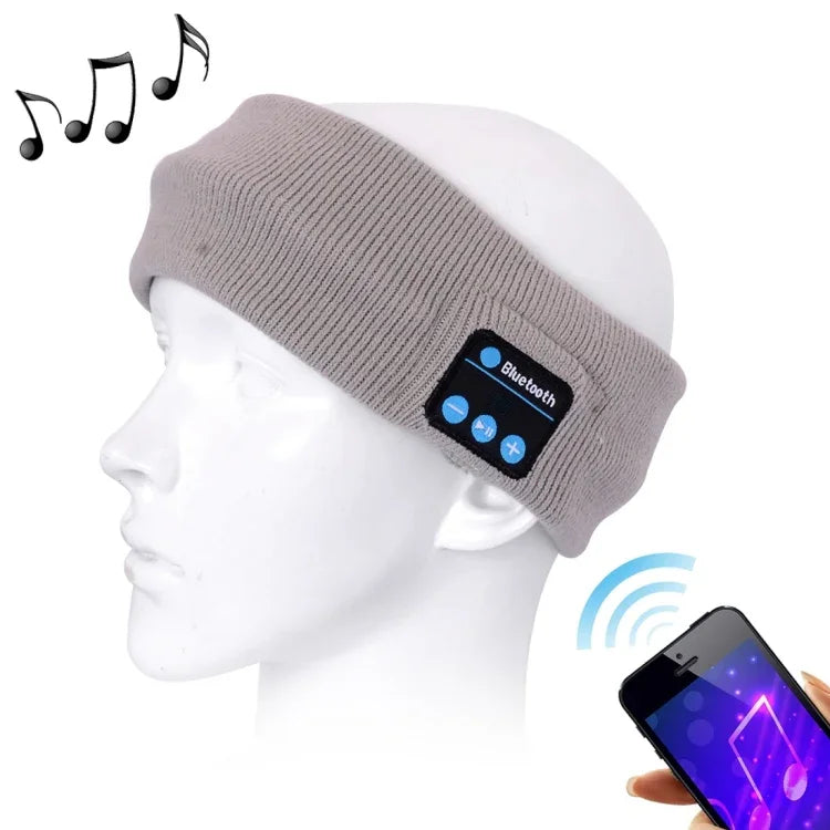 ผ้าคาดหัวกีฬา Bluetooth แบบไร้สายพร้อมไมโครโฟน สำหรับ iPhone / Samsung และอุปกรณ์ Bluetooth อื่นๆ