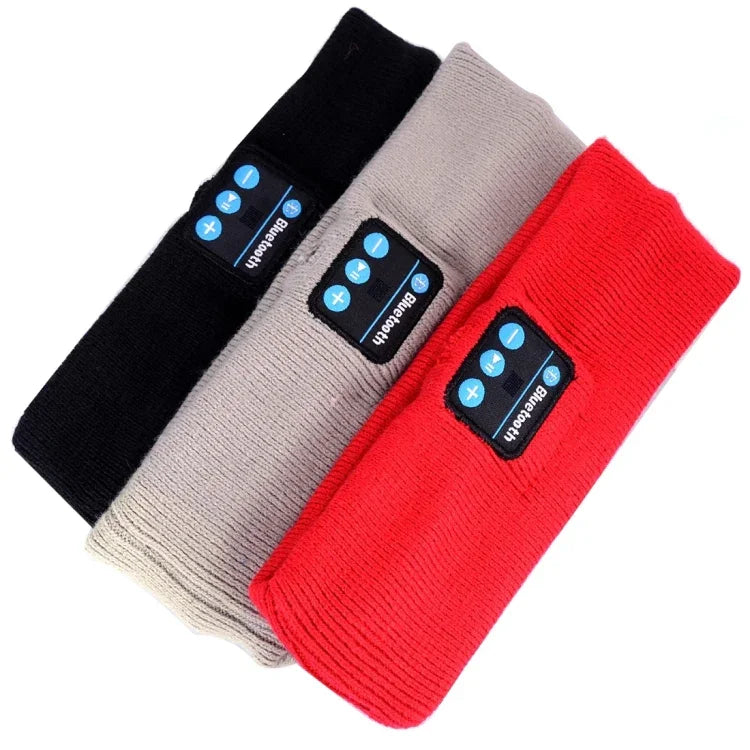 ผ้าคาดหัวกีฬา Bluetooth แบบไร้สายพร้อมไมโครโฟน สำหรับ iPhone / Samsung และอุปกรณ์ Bluetooth อื่นๆ