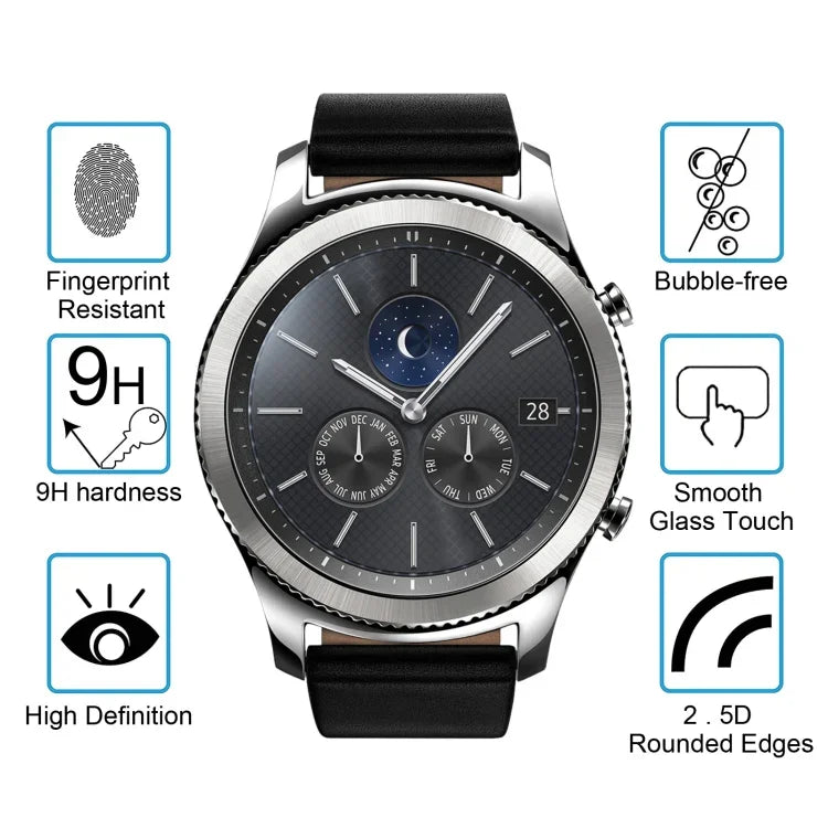 ฟิล์มกระจกนิรภัย ENKAY Hat-Prince สำหรับ Samsung Gear S3 สมาร์ทวอทช์ ความแข็งผิว 9H 0.2มม. 2.15D ป้องกันการระเบิด