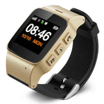 นาฬิกาอัจฉริยะ GPS หน้าจอ HD LCD ขนาด 1.22 นิ้ว D99+ สำหรับผู้สูงอายุ กันน้ำ รองรับ GPS + LBS + WiFi ระบุตำแหน่ง / โทรสองทาง / ตรวจสอบเสียง / ปุ่มกดฉุกเฉิน / แจ้งเตือนถอดนาฬิกา / รั้วความปลอดภัย, D99+ สีโรสโกลด์