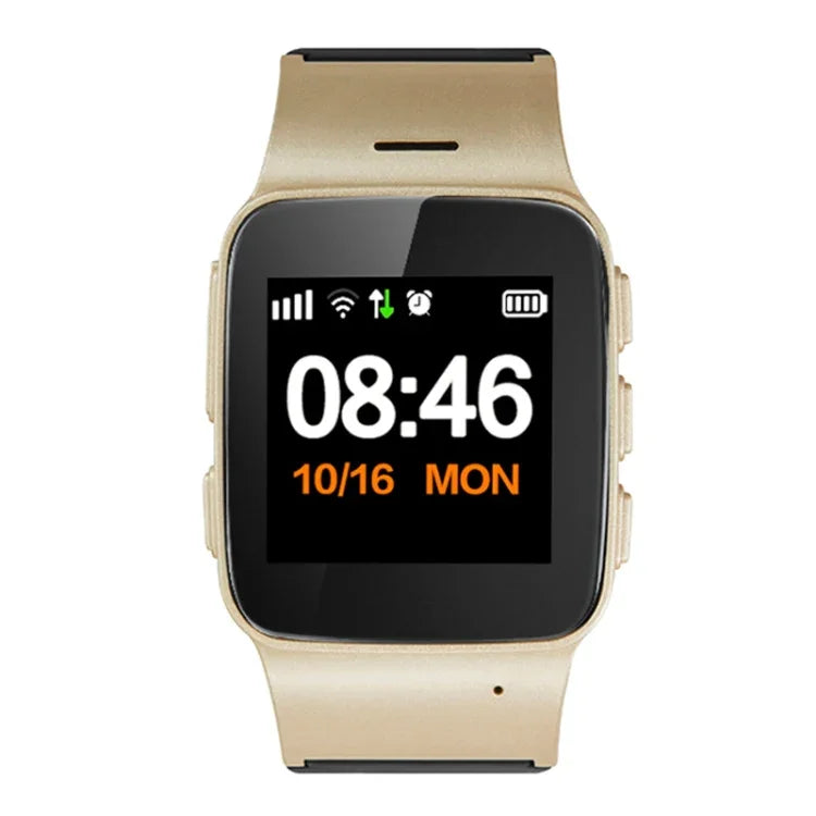 นาฬิกาอัจฉริยะ GPS หน้าจอ HD LCD ขนาด 1.22 นิ้ว D99+ สำหรับผู้สูงอายุ กันน้ำ รองรับ GPS + LBS + WiFi ระบุตำแหน่ง / โทรสองทาง / ตรวจสอบเสียง / ปุ่มกดฉุกเฉิน / แจ้งเตือนถอดนาฬิกา / รั้วความปลอดภัย, D99+ สีโรสโกลด์